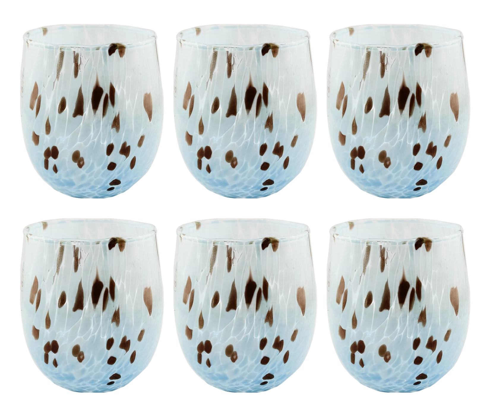 06987.31 set bicchieri multicolor vetro di murano